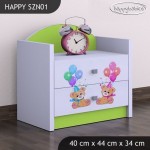 Nočna omarica Happy babies Medvedka z baloni 27 SZN1